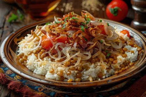  Koshari! Een exotische Egyptische belevenis van geurige lentemix en knapperige uien